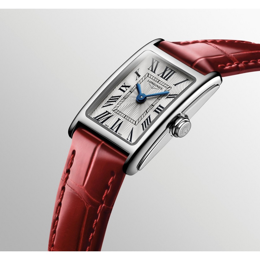 Đồng Hồ Longines Dolcevita Nữ 17.7x27mm Đỏ Xám